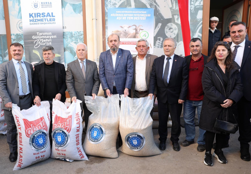 Bursa Büyükşehir, Gürsu’da küçükbaş yetiştiricisine destek verdi