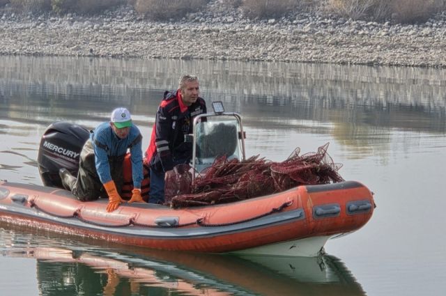 Çorum Tarım Müdürlüğü barajda yasak kerevit avını engelledi