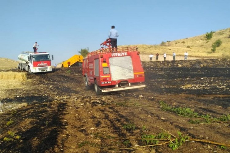 Buğday Tarlasında Korkutan Yangın