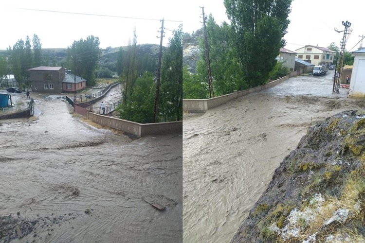 Sivas’ta Şiddetli Sağanak Yağış Hasara Yol Açtı