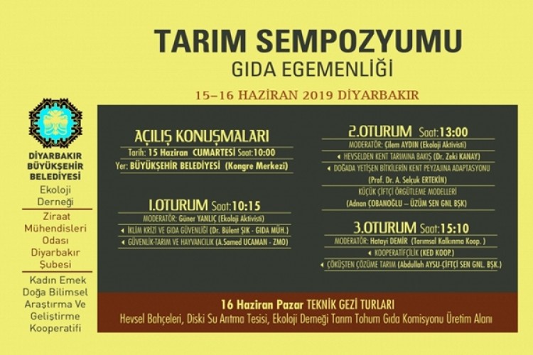 Diyarbakır’da Tarım Sempozyumu Düzenlenecek